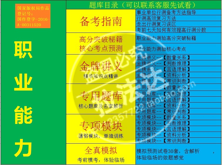 2021河北邢台市临西县招聘事业单位工作人，本内容受著作权保护，作品登记证书：渝作登字-2016-A-00148731，事业编招聘网（sydwbian.net）和我爱真题网（52zhenti.cn）版权所有。
请认准唯一官方咨询微信号woaizhenti，助您成功上岸。员公共职业能力真题